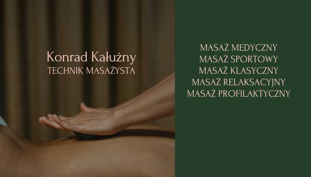 Masaż z dojazdem - technik masażysta
