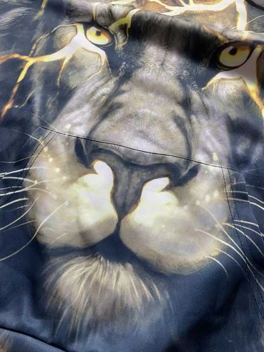 LEW LION KOT męska bluza z  kapturem rozmiar/ hoodie  S