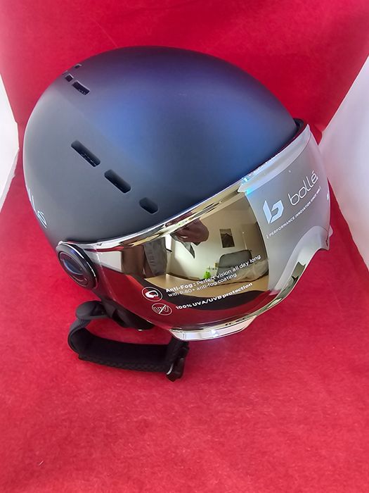 outlet kask narciarski bollé quiz visor s 52-55 cm czarny mat z wizjerem