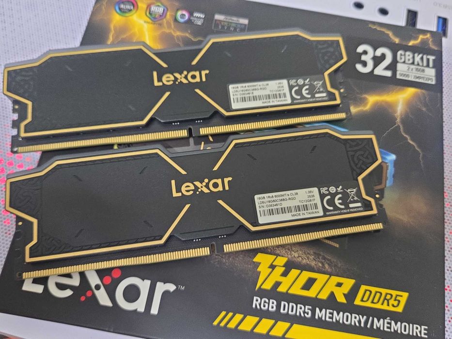Memória Ram Lexar 2x16Gb DDR5 total 32GB RGB Novas 3 anos de garantia