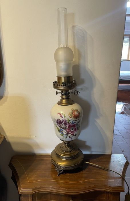 Candeeiro vintage de ceramica