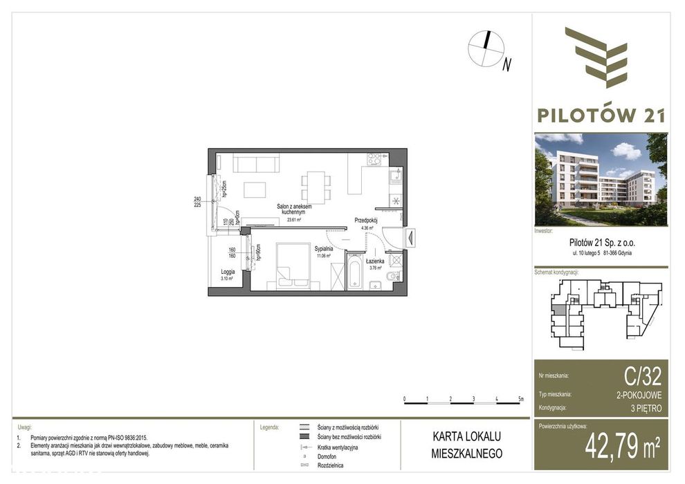 Pilotów 21 | mieszkanie 2-pok. | C/32