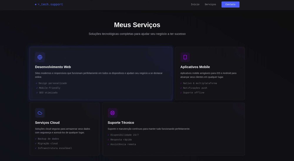 Sites Profissionais e Soluções Tecnológicas para o seu Negócio