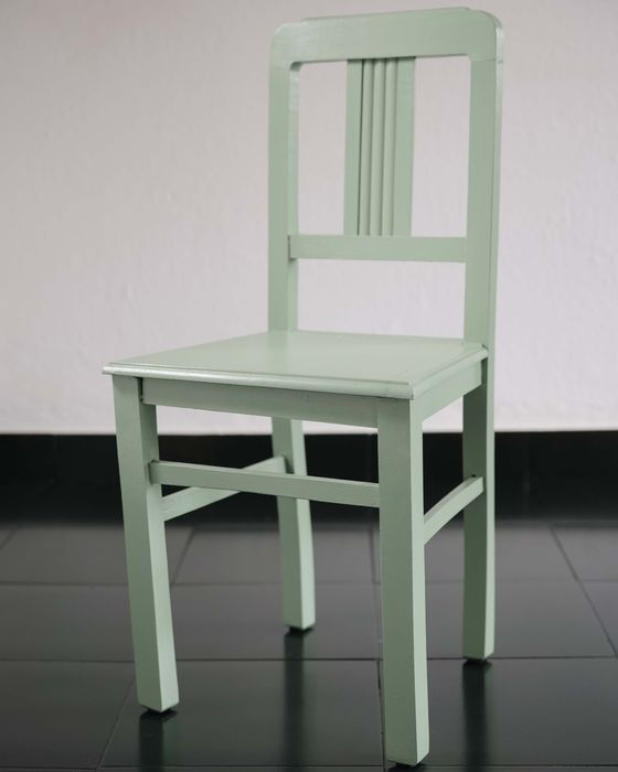 Cadeira rústica vintage em madeira (disponível em branco ou verde)