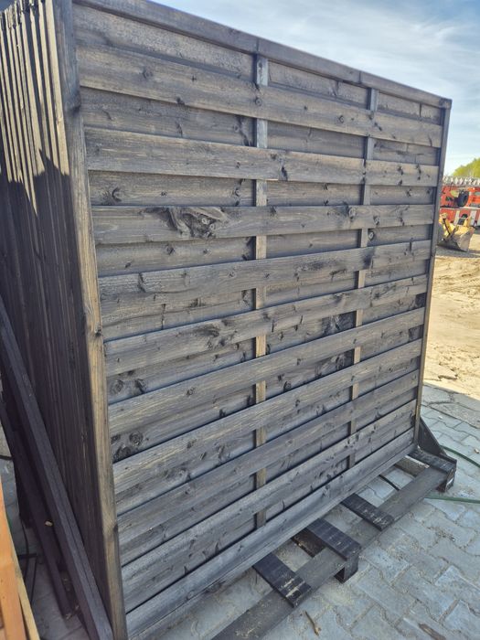 Panel ogrodzeniowy 180x180 czarny gruby Impregnowany