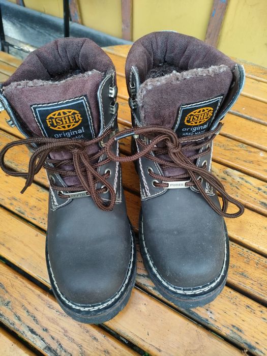 Trapery damskie Fischer Hand made, skóra naturalna 39