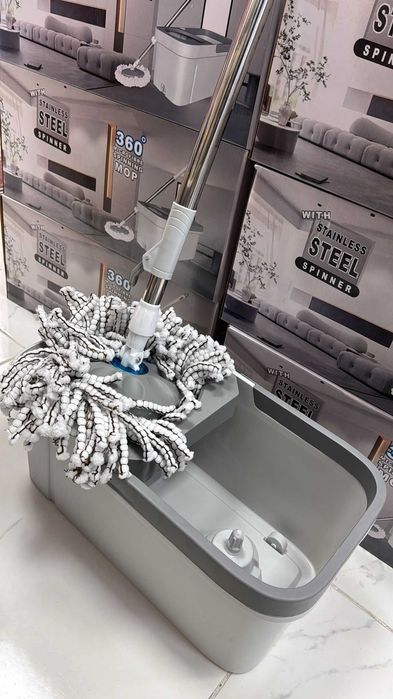 Esfregonas rotativas com balde novas