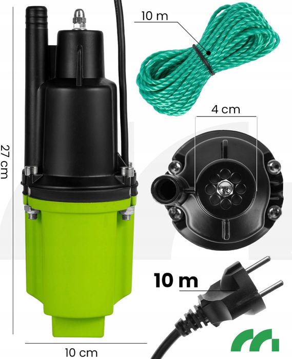 POMPA GŁĘBINOWA do wody czystej studni membranowa 1080 L/H KABEL 10M