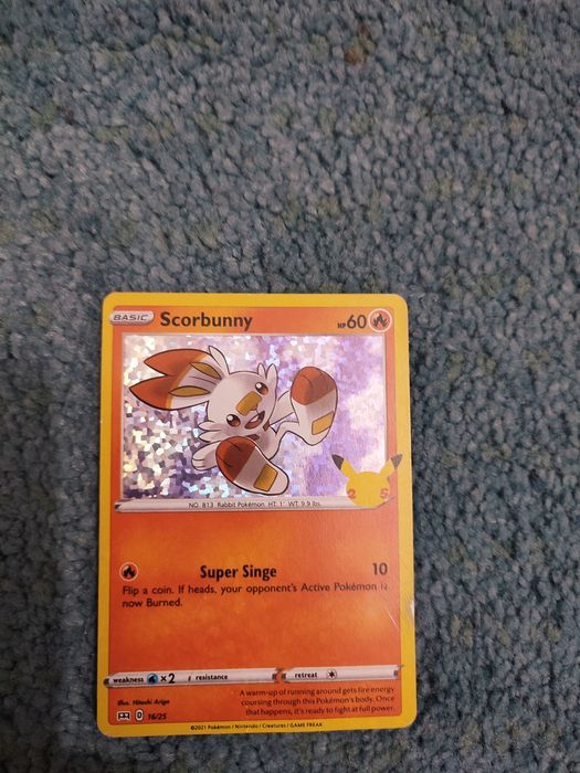 Carta shiny scorbunny edição MC donalds