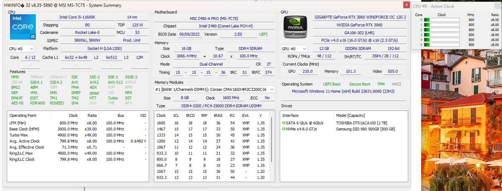 Wydajny komputer do gier / pracy – RTX 3060 12GB | i5-11600K