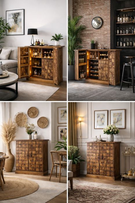 Szafka barowa,barek drewno sheesham