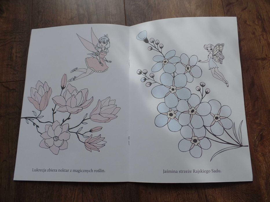 Wodne kolorowanki ogród wróżek wróżki