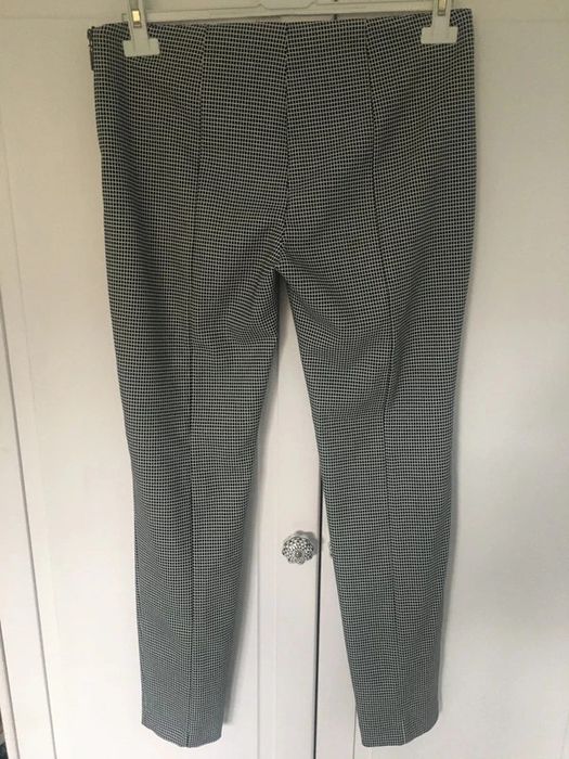 Mango suit cygaretki chinos do kostki pepitka eleganckie do garnituru