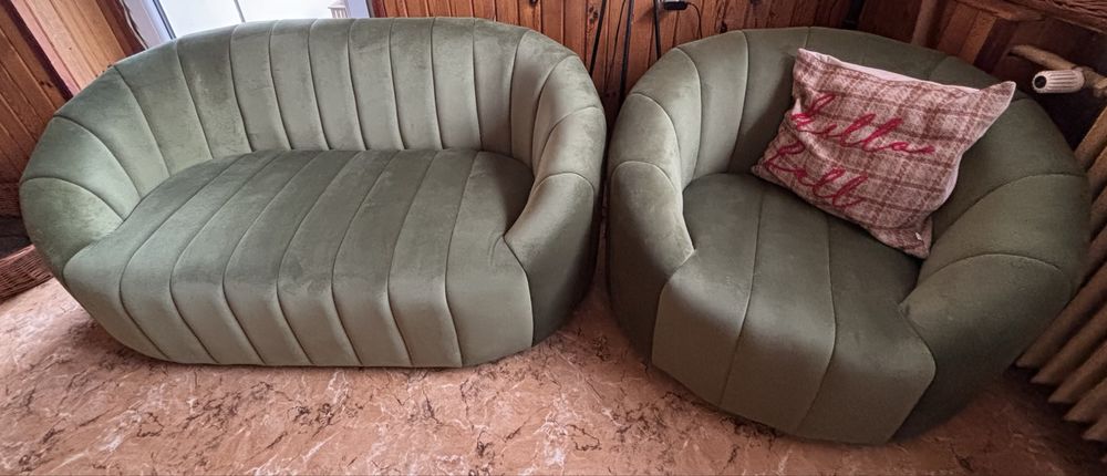 Sofa z fotelem beliani