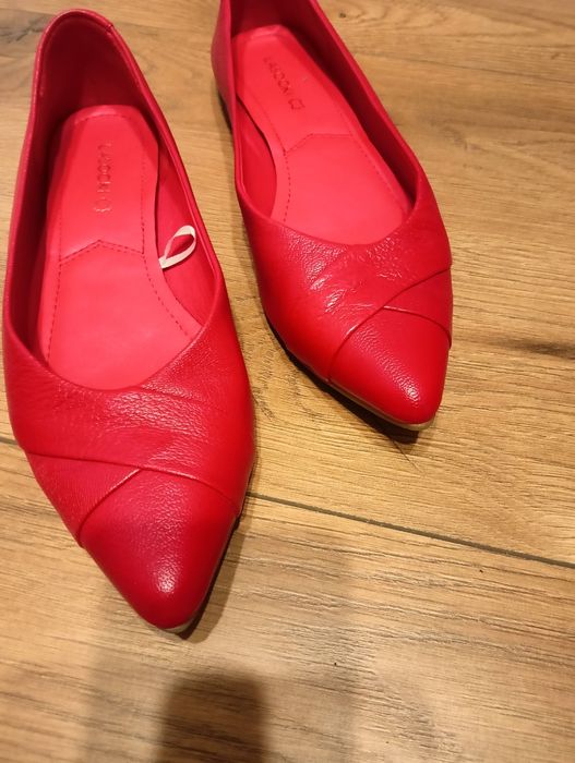 Buty skórzane Lasocki baleriny damskie