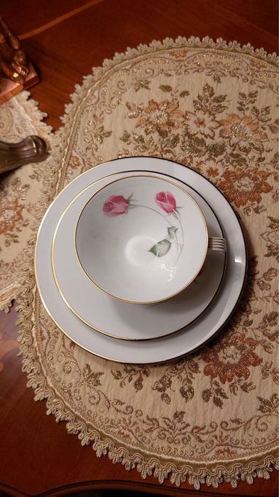 Фарфоровая чашка блюдце чайная кофейная пара/тройка