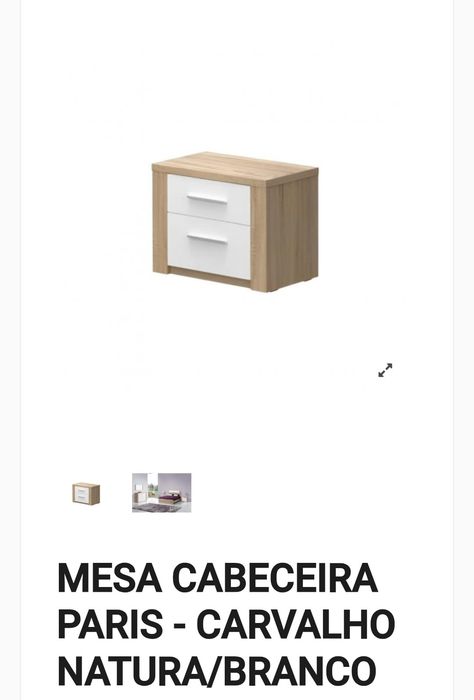 Cama de casal e mesinhas de cabeceira