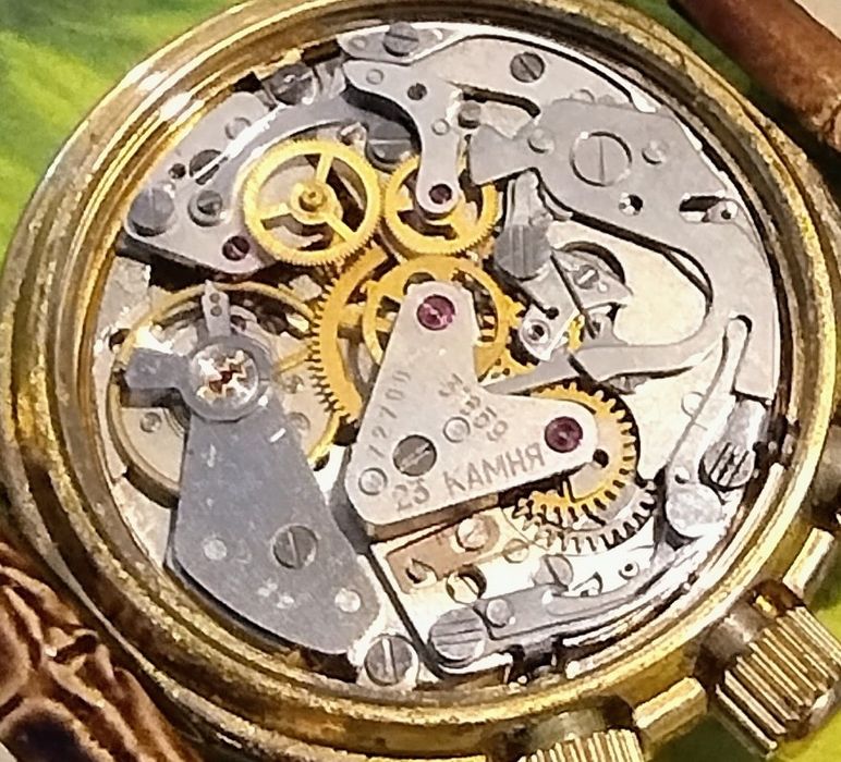 Часы Poljot 3133 "С надписью" хронограф