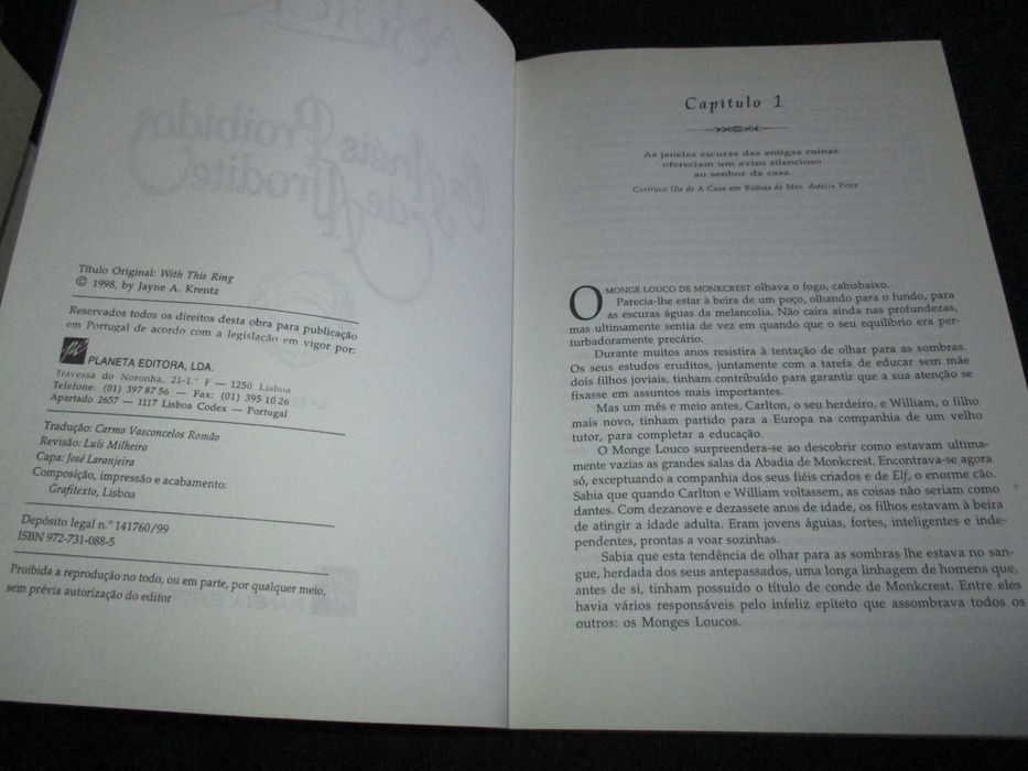 Livro Os Anéis Proibidos de Afrodite Amanda Quick