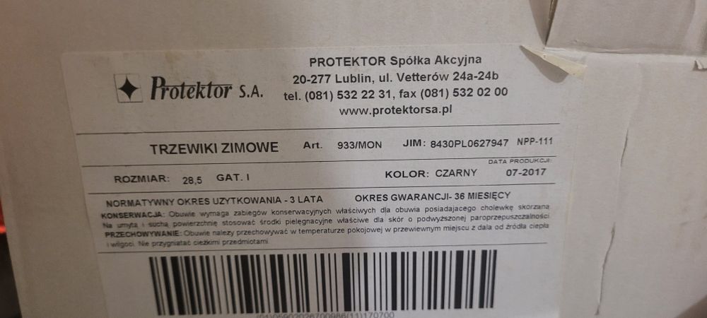 Trzewiki zimowe Protektor