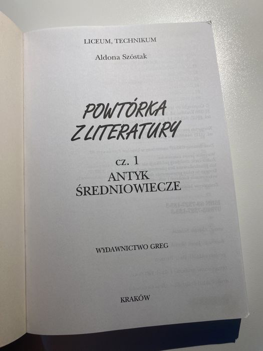 Powtórka z literatury 1 (antyk, średniowiecze)