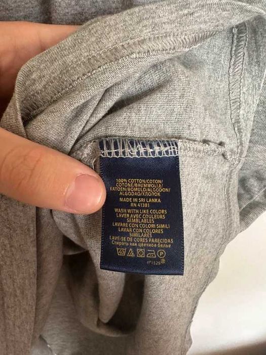 Polo Ralph Lauren koszulka szara • bdb stan • granatowy konik logo