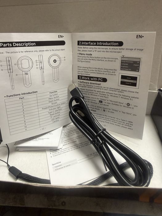 Microcopio  com lcd HM020  com visor de 2”