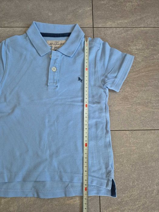 Zestaw 2x koszulka polo H&M 98 104 biała błękitna jak nowa bluzka