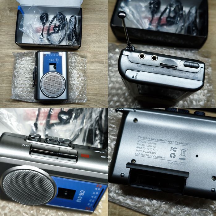 Касетний плеєр ретро з радіо та USB: CR-317, CR-318, CR-381, Reshow
