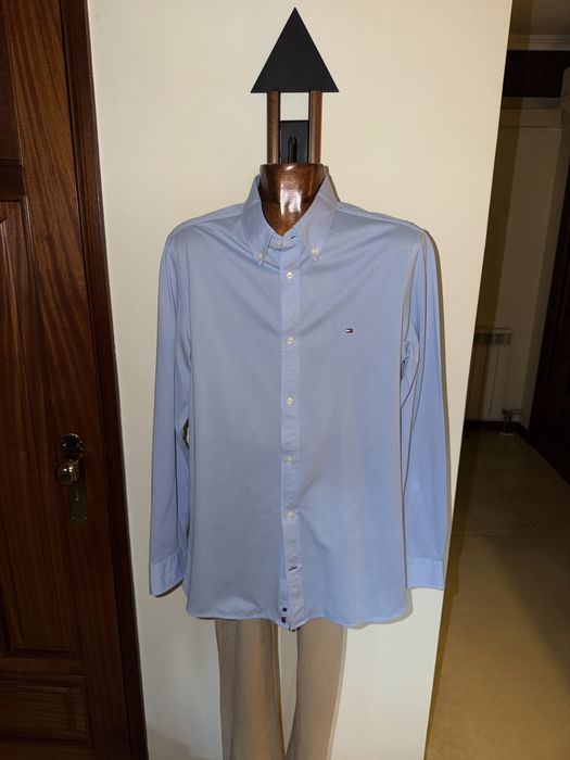 Camisa Tommy Hilfiger Knitted Slim Fit - L
