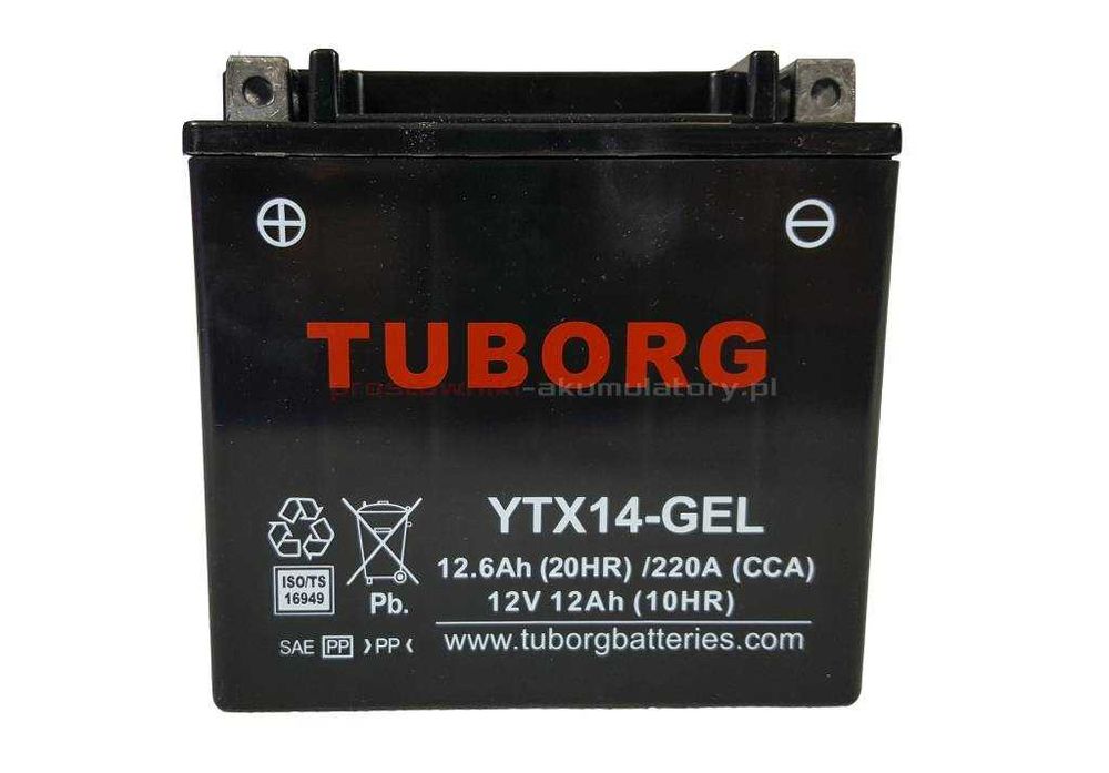 Akumulator Tuborg YTX14-GEL 12.6Ah 220A Golisza 10E