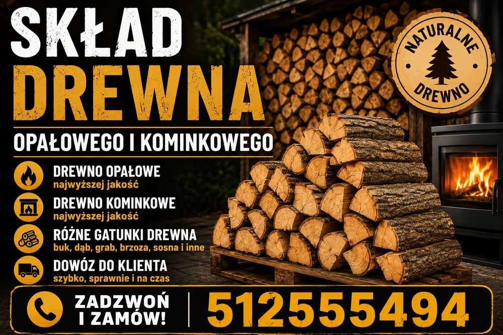 drewno opałowe kominkowe.