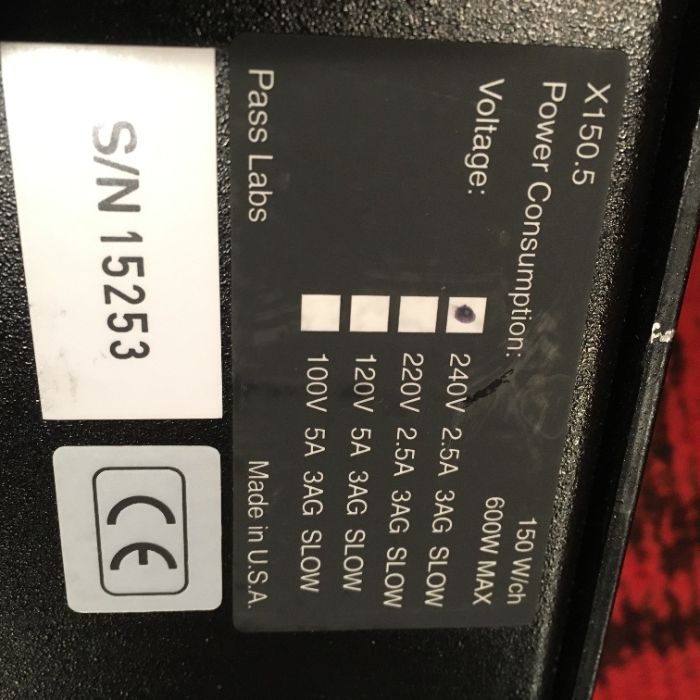 Підсилювач потужності Pass Labs X150.5 . 220В