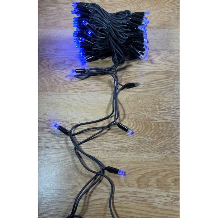 Світлодіодна гірлянда нитка 10 м 100 лед, сполучна, IP65,чорний провід