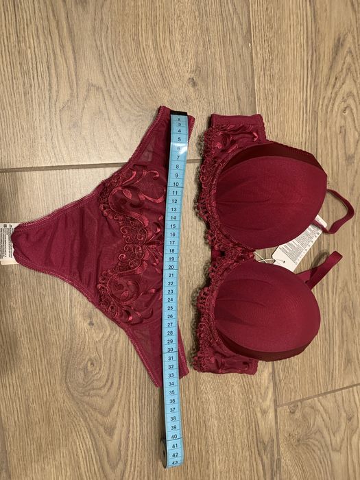 Komplet bieliźniany RAMONA 75C, L bordowy