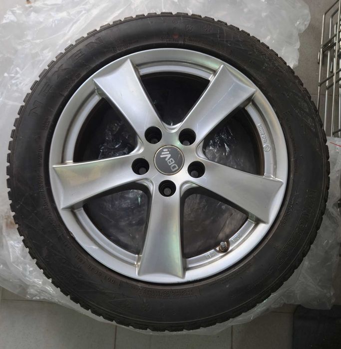 4 Jantes 17" 5×114,3 Com Pneus NEXEN WINGUARD 225/50/R17 Usados