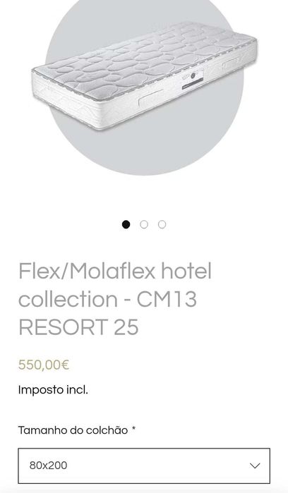 Colchões Molaflex Hotelaria 80cmx200cm e 90cmx200 (Preço Unitário)