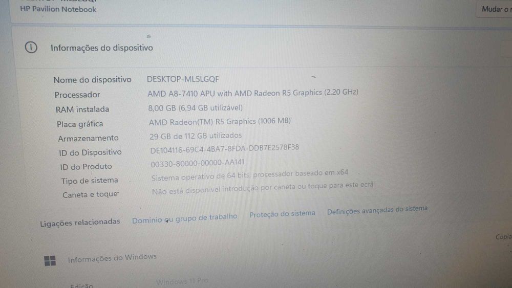 Portátil Hp para o basico