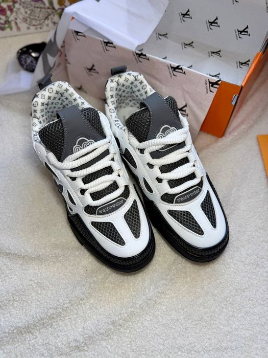 Louis Vuitton Skate Sneakers Black White Grey