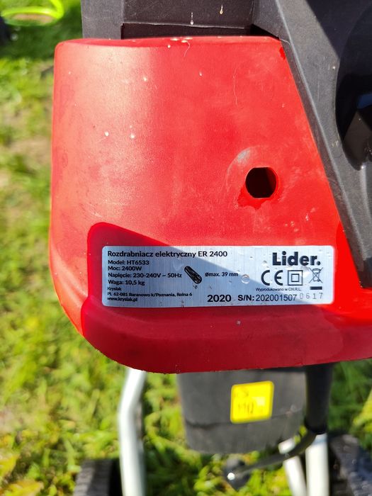 Rozdrabniacz elektryczny do gałęzi Lider