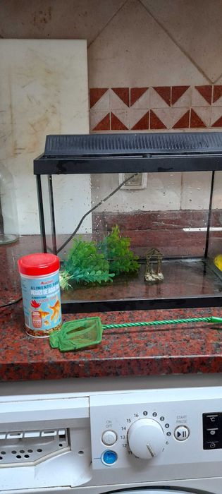 Aquário c/ acessórios e luz