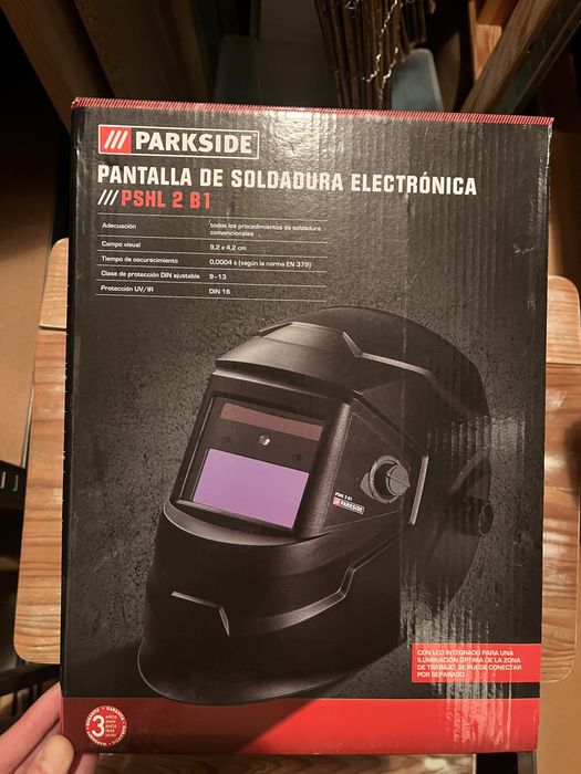 Máscara ou capacete de protecção ocular de soldadura auto Parkside