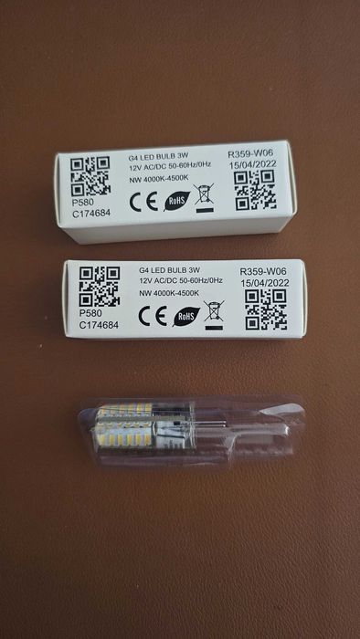 Duas lâmpadas Led G4 12V 3W