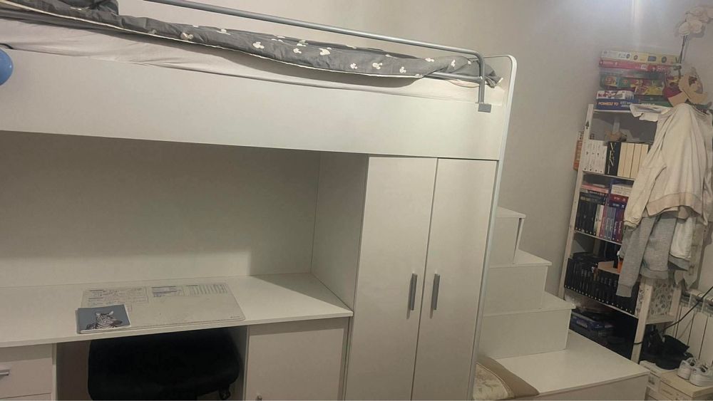 Meblościanka/Łóżko z biurkiem i szafa