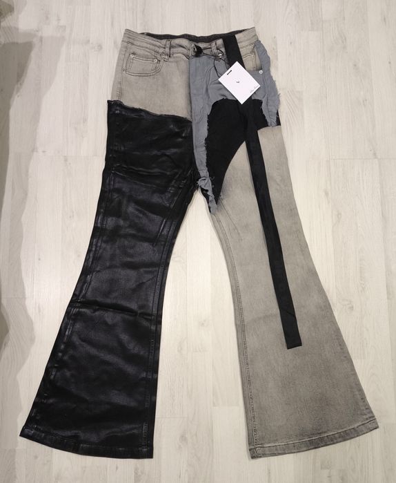 Джинсы Rick Owens New Patchwork Bolan Bootcuts Jeans