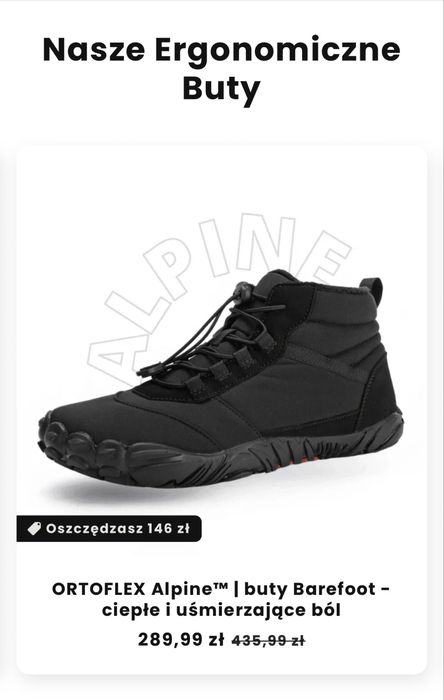 Nowe buty Alpine ciepłe i uśmierzające ból