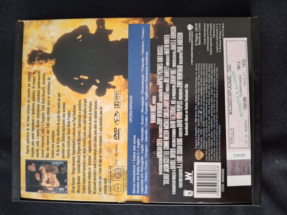 DVD Soldado Implacável. Edição Snapper.