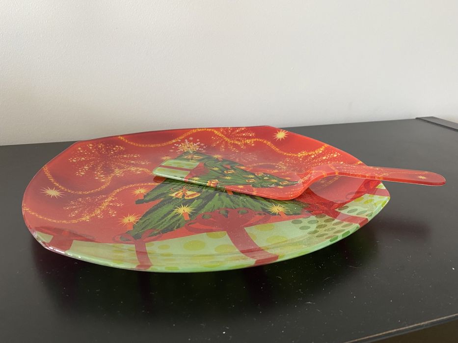 Conjunto de prato de Natal