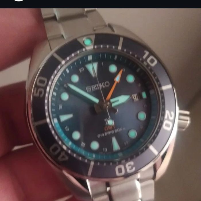 Seiko Prospex Sumo Solar GMT Diver SFK001J1 45mm 200m WR safira.