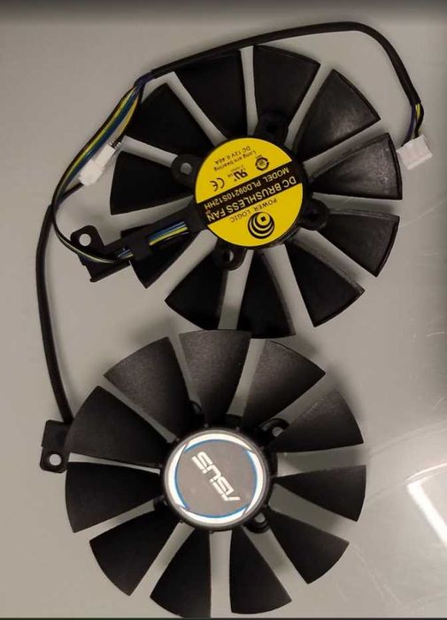 Вентилятор кулер ASUS GTX1060 1070 RX480 Dual 87мм PLD09210S12HH 2шт.